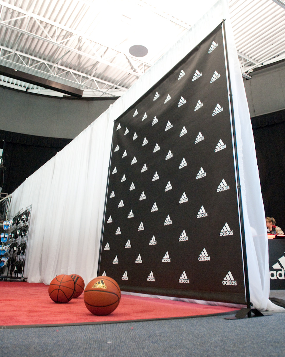 adidas photo booth backdrop stand